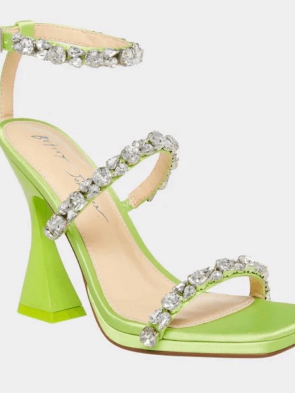 Betsy Johnson Sb- Perry Bright Citron jeweled heel. NWT 8.5